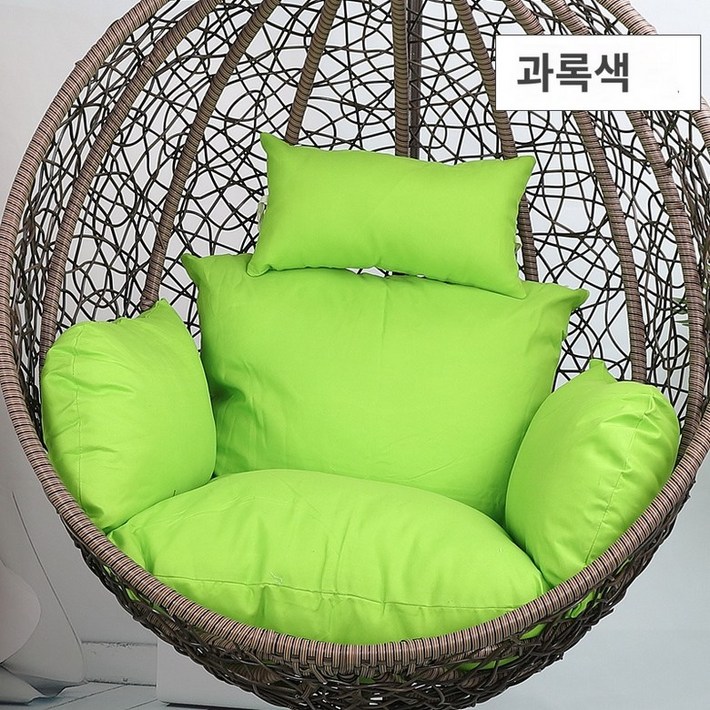 커버 원형 쿠션 흔들체어 시트 라탄그네의자