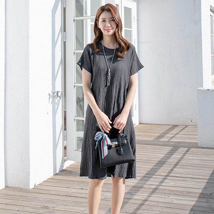 고급스러운 플리츠 원피스 4color FREE빅사이즈