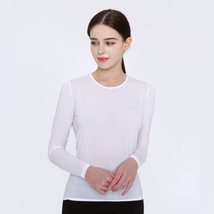 루핏스포츠 여성 냉감 긴팔티 여름 골프티셔츠 자외선차단 쿨링 이너웨어