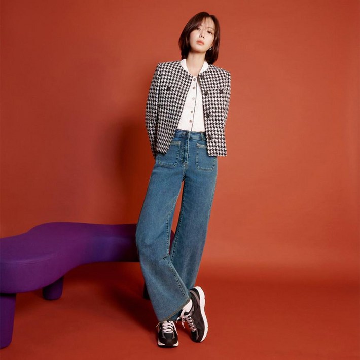 베스띠벨리 23FW 브레이드 포켓 와이드 데님 팬츠 BHP2261ID