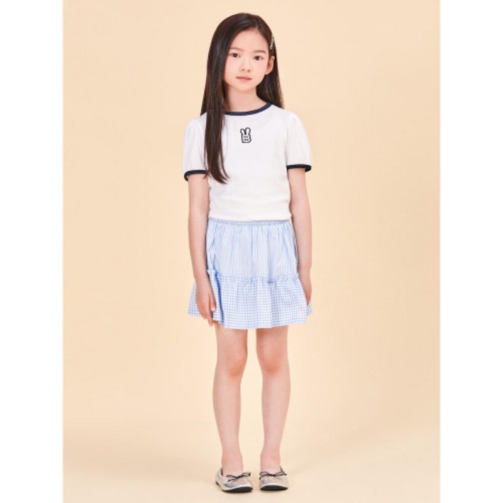 빈폴 키즈 스트라이프 치마 레깅스 스카이 블루 BI4327G03Q
