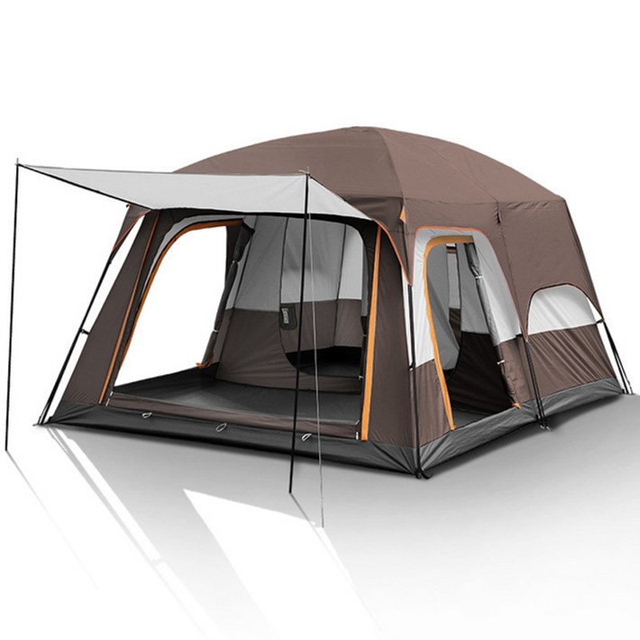 텐트 경량 방수 방풍 캠핑 초대형 나들이 더블 레이어 야외 2거실 1hall 가족 최고