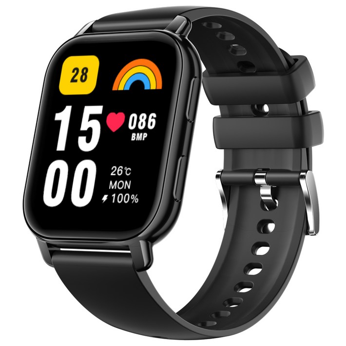 통화가능 웨어러블 블루투스 스마트 워치 P5S 1.85인치, GPS  블루투스, 4.7cm, 블랙