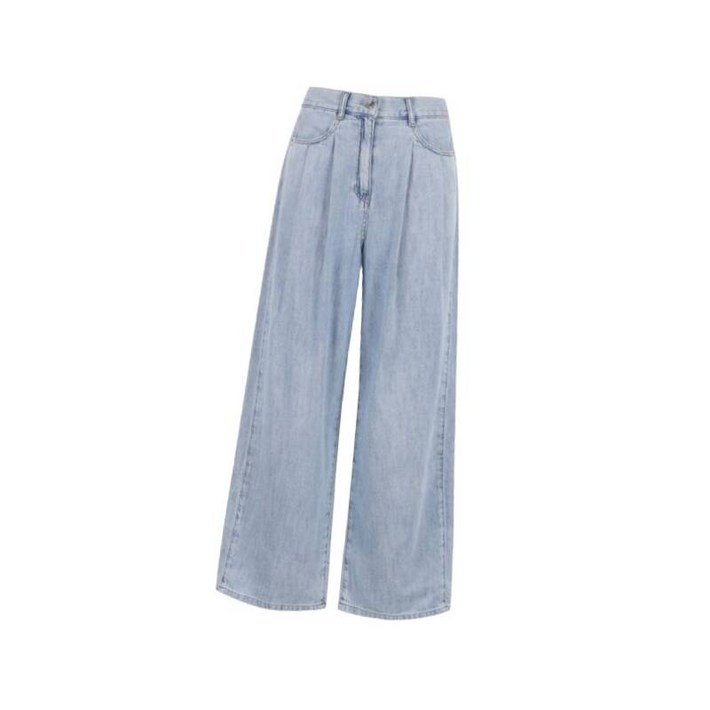 매장정품 SISLEY 시슬리 절개 투턱 와이드 밴딩 데님팬츠 518764