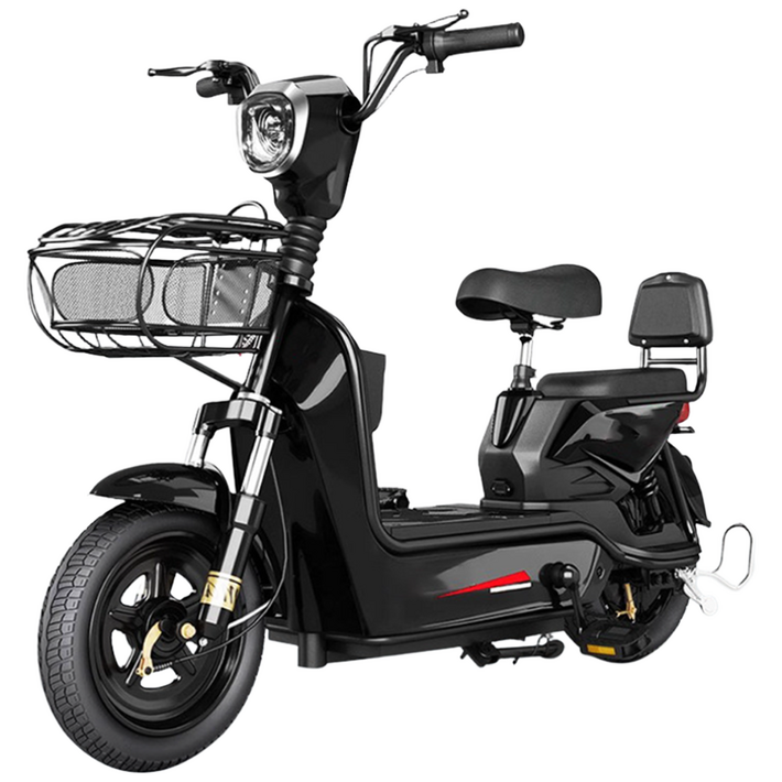 텔픽 전기자전거 26년 신형 전동 스쿠터 고출력 자토바이 출퇴근, 화이트, 경량스틸