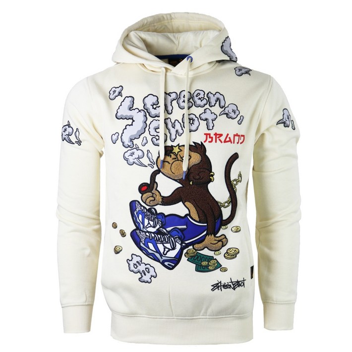 스크린샷 H1171  정품 미국 인기 스트릿 패션 브랜드  스크린샷 시그니처 원숭이 후드티  오버핏 빅사이즈