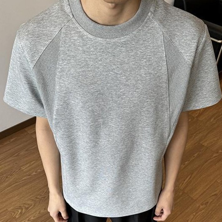 Pakchoice 여름 남성 아메리칸 정핏 반팔 머슬티 슬림핏 스판 소프트 칼라 티셔츠