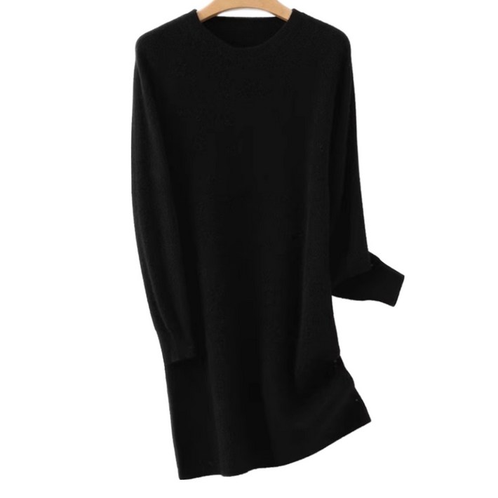 니트 원피스 여성 다용도 긴팔 캐주얼 스웨터 드레스 가을 겨울 라 운드넥