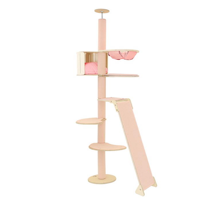 캣츠드림 고양이용 놀이와 휴식의 공존 하우스 앤 슬라이드형 캣폴 세트 004 일반 B형