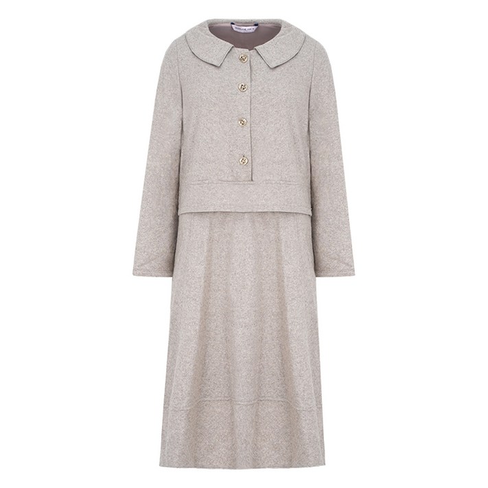 샤트렌 여성용 페미닌 카라넥 보온 원피스 HCCWOP202