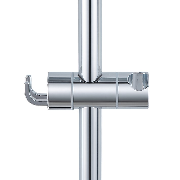 고씨네 손쉬운 슬라이드바 각도조절 샤워기 거치대, 실버