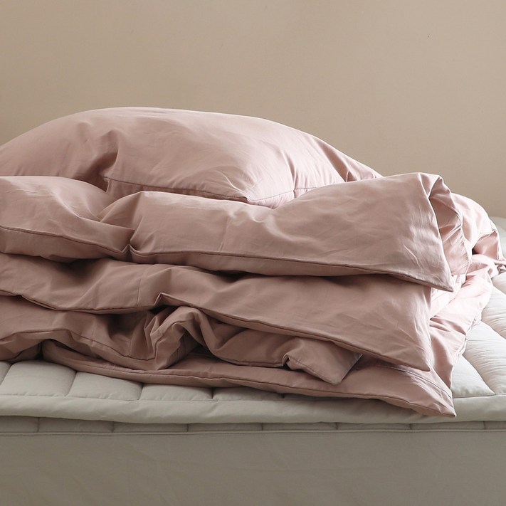 올리비아데코 다우니 2 순면 양면 홑겹 이불커버 O20AEB0, 코랄라떼