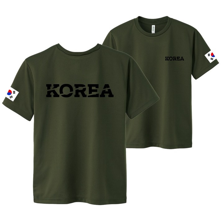 기능성 반팔티 쿨론 코리아 아미 티셔츠 KOREA 남성 반팔