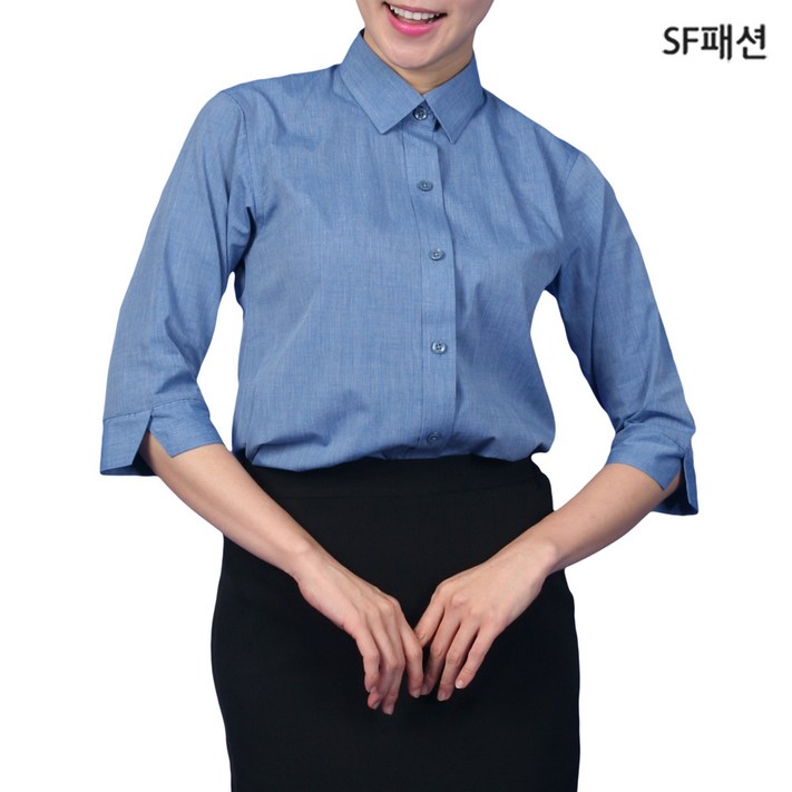여성 칠부셔츠 7부 블라우스 홀서빙 유니폼 체인점 단체복