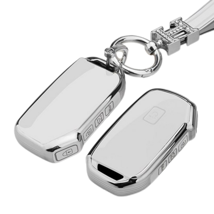 키에티 기아 호환 쏘렌토 MQ4 K5 3세대 5버튼 키케이스  H큐빅 키체인, 실버화이트, MQ4 K5