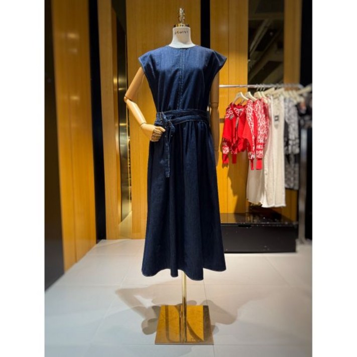 백화점 에고이스트 여성 아일렛 벨티드 데님 원피스 ER3BX002 아울렛