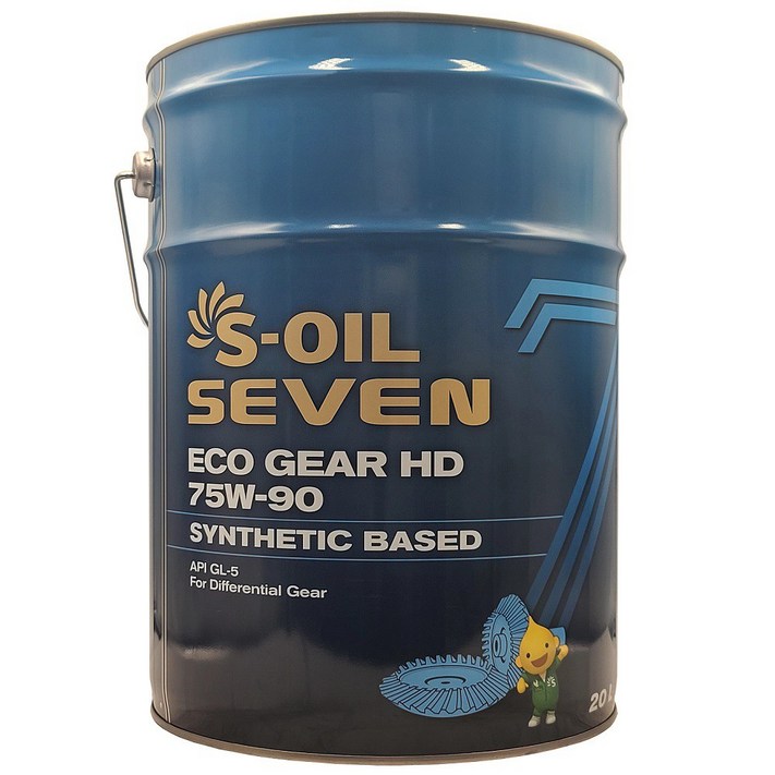 에스오일 세븐 에코 기어 HD 75W90 20L GL5 액슬 데후 디퍼런셜 기어 오일 SYNTHETIC BASED 합성유 화물차 승용차 중장비 트럭 SUV 80W90 대체품