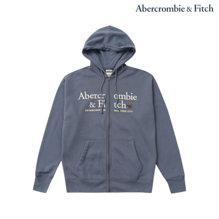 A&FITCH 아베크롬비 그래픽 후드 집업 GRAY BLUE A&FITCH 아베크롬비 그래픽 후드 집업 GRAY BLUE