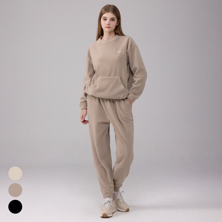 에버라스트 여성 플리스 트레이닝 세트 운동복 져지