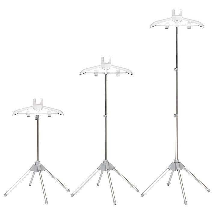 아모란나 스팀 다리미 스탠드 옷걸이 거치대 접이식 스탠딩 높이조절, 그레이, 1개