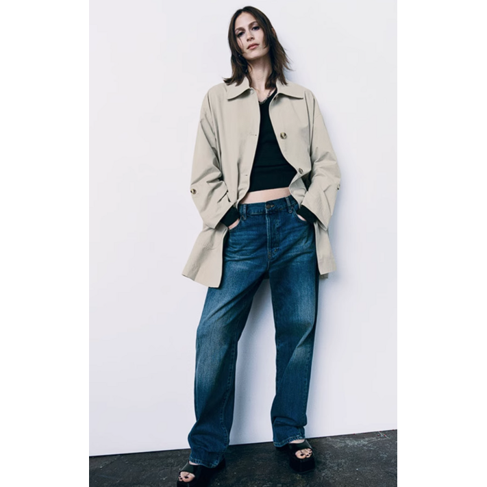 ZARA 자라정품, 자라 트렌치코트,  벨트 가을 코트,코튼코트  2731259