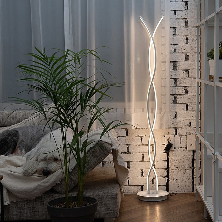 꽈베기 밝기조절 LED 장스탠드 20W 화이트 전용 어댑터 증정 꽈베기 밝기조절 LED 장스탠드 20W 화이트 전용 어댑터 증정