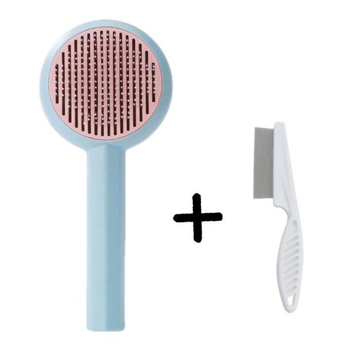 러셔스홈 촘촘한 슬리커  눈꼽빗, 1개, 블루 세트