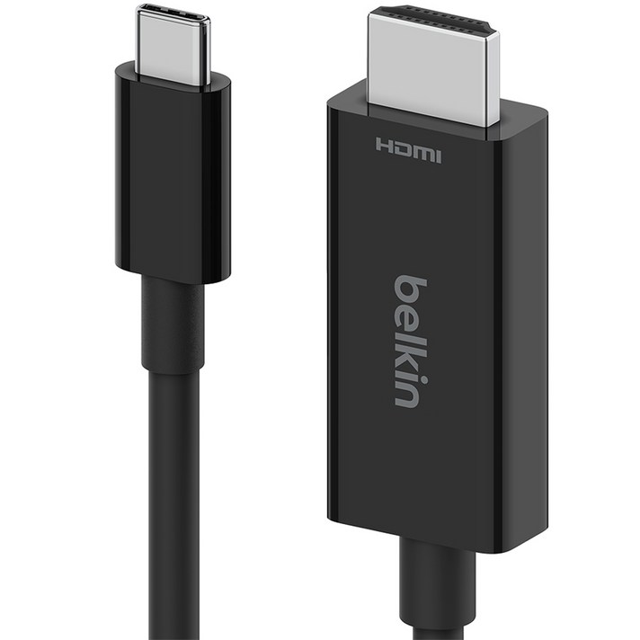 벨킨 USB C타입HDMI 2.1 케이블 AVC012bt2M, 2m, 블랙AVC012bt2MBK, 1개 벨킨 USB C타입HDMI 2.1 케이블 AVC012bt2M, 2m, 블랙AVC012bt2MBK, 1개
