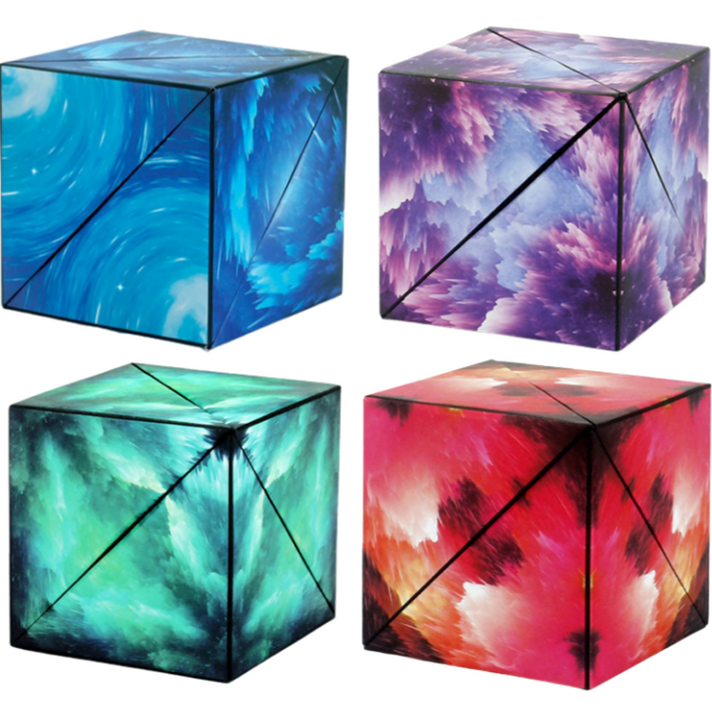 하이제이비 우주 자석 합체 변신 큐브 4종 세트, 블루, 레드, 퍼플, 그린 7320282714