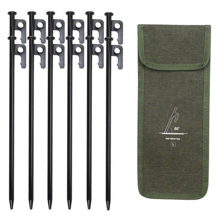 하이퍼플래닛 캠핑 단조팩 30cm x 12p  콤팩트 하드 파우치 세트