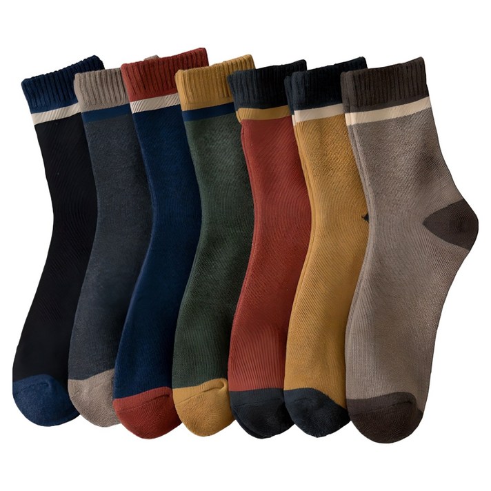 르미다 남성용 중목 패션 양말 7켤레 세트