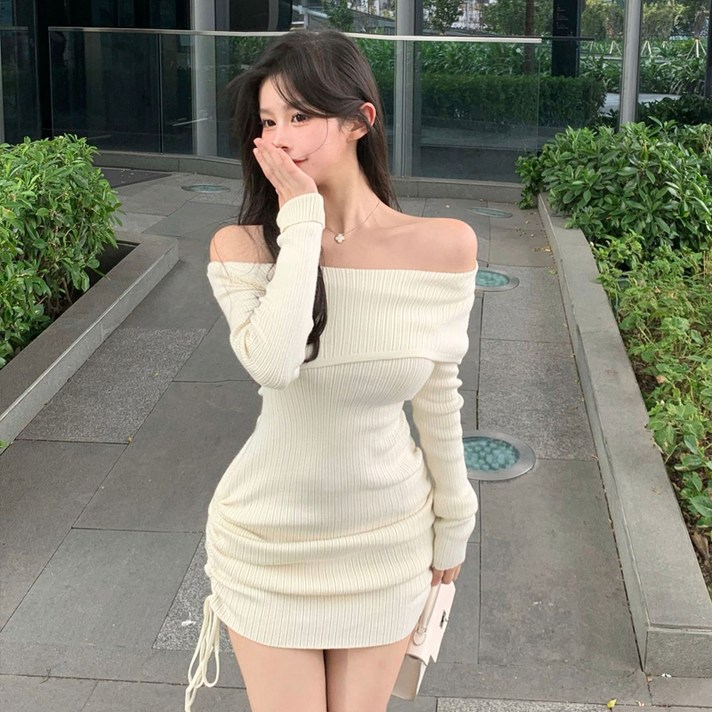피어니스트 스트링 오프숄더 원피스 피어니스트 스트링 오프숄더 원피스