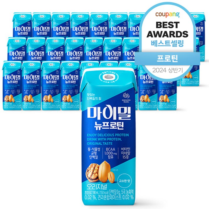 대상웰라이프 마이밀 뉴프로틴 오리지널, 190ml, 30개 대상웰라이프 마이밀 뉴프로틴 오리지널, 190ml, 30개