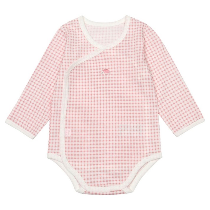 타티네쇼콜라 유아용 G엘 체크 면 배냇슈트