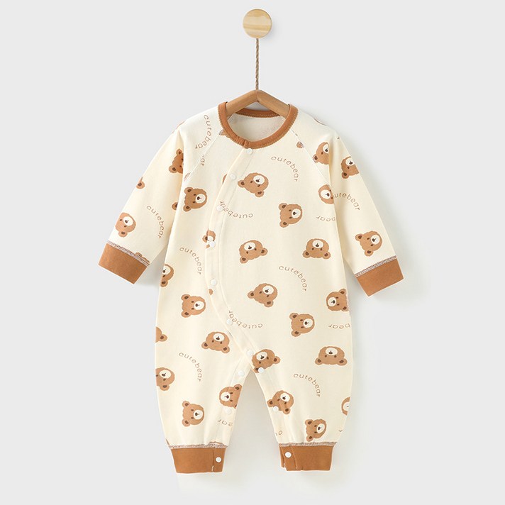 베베니즈 유아용 풀패턴 라운드 긴팔 우주복