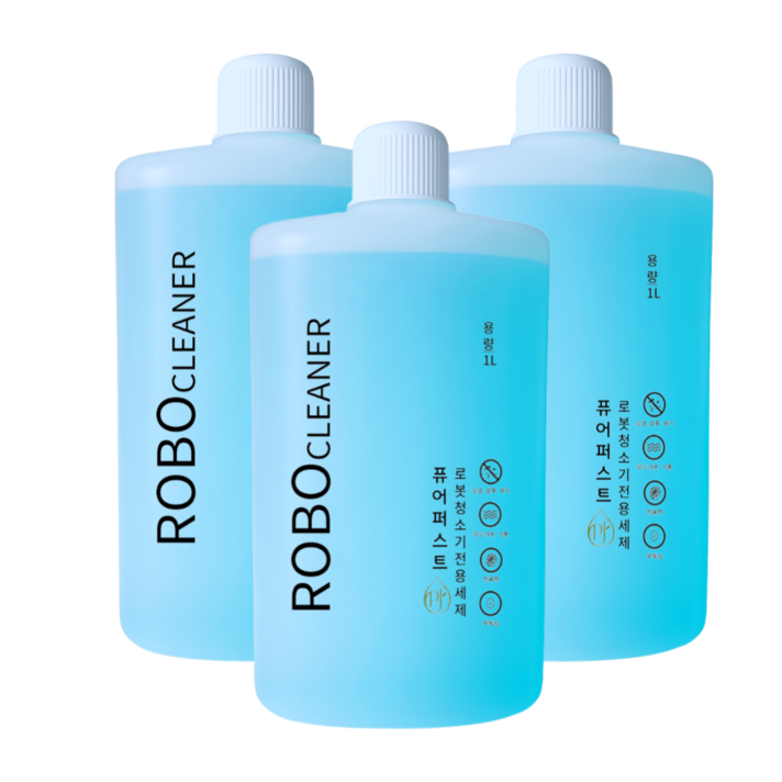 퓨어퍼스트 로보락 호환 세제 로봇청소기 세척액 클리너, 3개, 1L