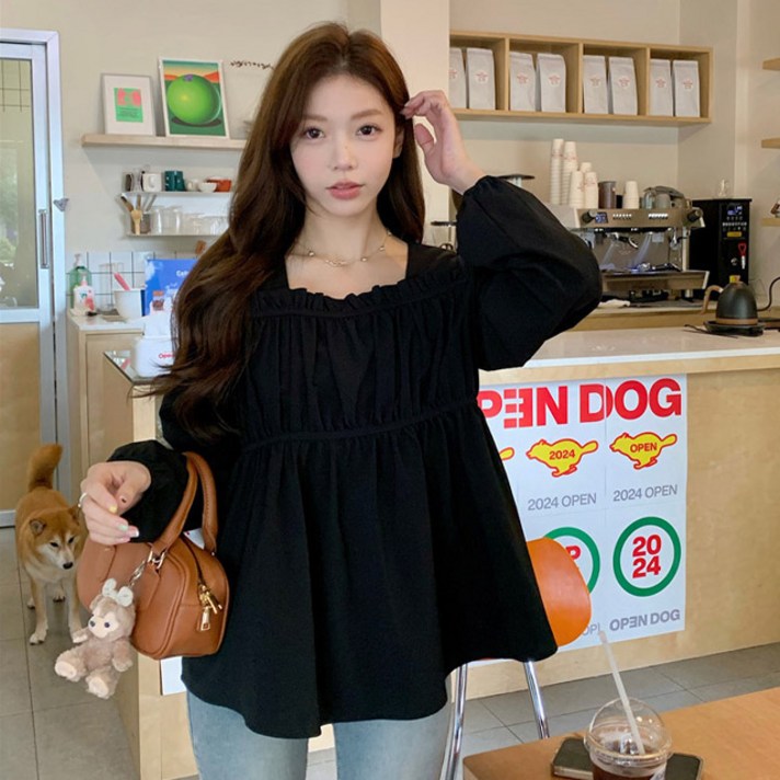 B1728 콘버브 빅사이즈여성의류 봄가을 블라우스 44110 B1728 콘버브 빅사이즈여성의류 봄가을 블라우스 44110