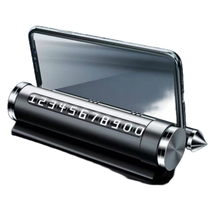 나이트아이 논슬립 주차번호판 알림판, 1개, 블랙