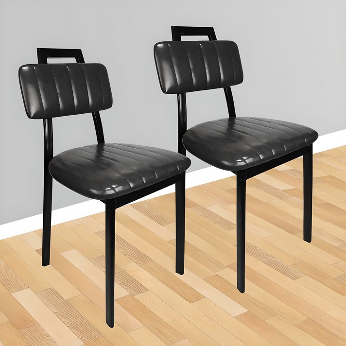 11 이벤트행사 비엠코리아 H 에이치 식탁의자, 블랙, 2개