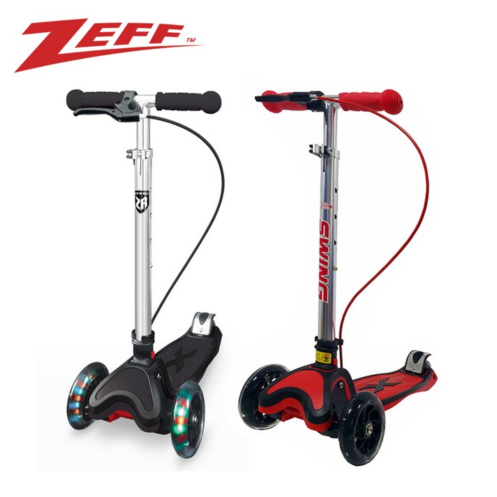 ZEEF 제프라이더 X스윙 유아동 세발킥보드 블랙레드, 1개