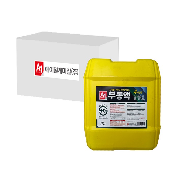 주에이원케미칼 4계절용 부동액 18L 차량용 산업용 겸용 부동액, 1개, 18L 주에이원케미칼 4계절용 부동액 18L 차량용 산업용 겸용 부동액, 1개, 18L