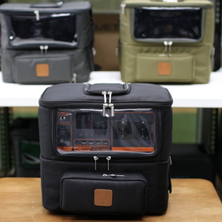 국내제작 블루에티 AC180P 파워뱅크 전용가방 블랙카키진그레이, 진그레이, 1개, 1단