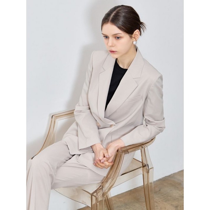 쉬즈미스 차르르 품격있는 베이직 더블 재킷 택가격 298000원