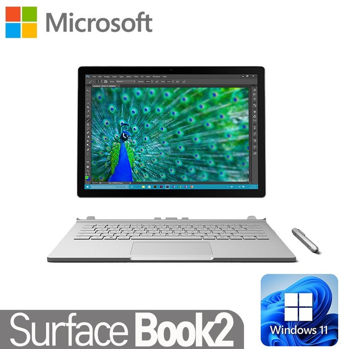 MS서피스북2 Surface Book2 리퍼 서피스북2 윈도우11 인텔8세대 i78650 16G SSD256G GTX1060 15인치 펜1776 포함, 서피스북2, WIN11 Pro, 16GB, 256GB, 회색