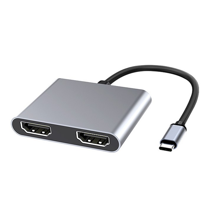 C타입 허브 HDMI 듀얼 모니터 젠더 분배기 컨버터 HDCP 넷플릭스 미러링 케이블 기능, C타입HDMI듀얼모니터젠더, 1개, 혼합색상 C타입 허브 HDMI 듀얼 모니터 젠더 분배기 컨버터 HDCP 넷플릭스 미러링 케이블 기능, C타입HDMI듀얼모니터젠더, 1개, 혼합색상