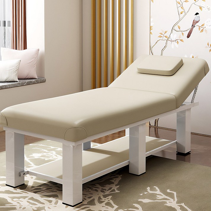 마사지 침대 등지압 안마 반영구 미용 배드 한의원 침대, 아이보리
