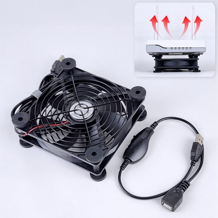 홈앤툴즈 120mm 속도조절 USB 저소음 소형 냉각 쿨러 쿨링 팬 패키지