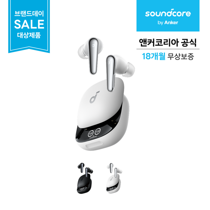 앤커 사운드코어 리버티4 프로 노이즈캔슬링 블루투스 이어폰 A3954, 화이트