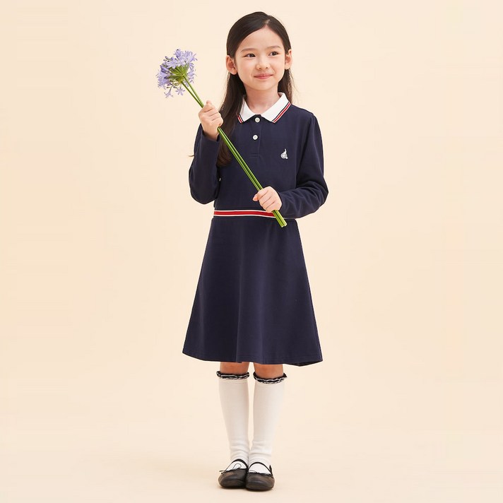 피케 베이직 원피스 네이비 BI3771GE1R