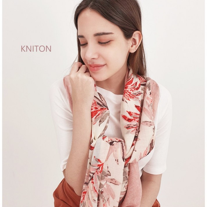 KNITON 니튼 에어리실키 포시즌 프리미엄 머플러스카프숄 12종, 선물박스포장